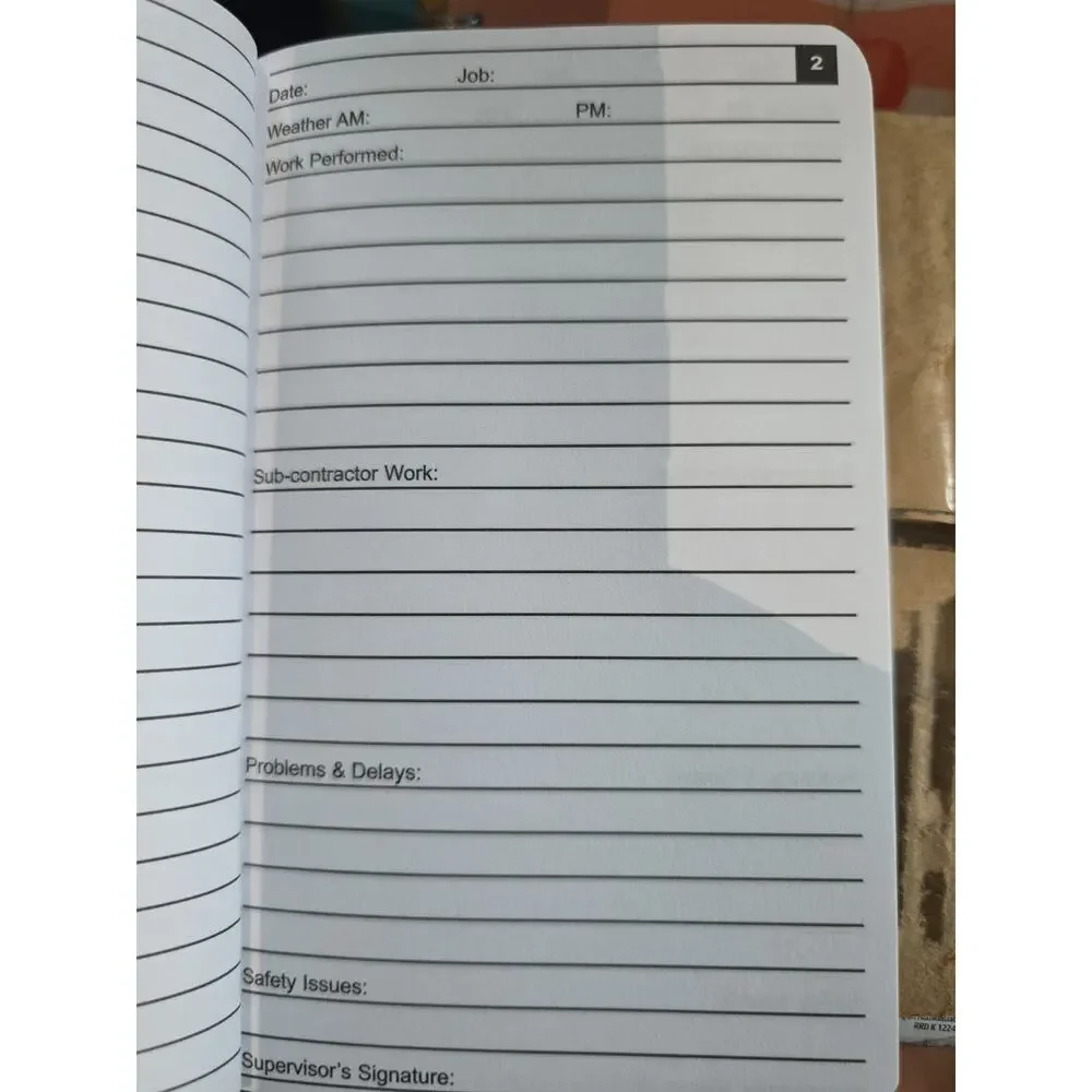 Construction & Maintenance Daily Log Pocket Edition (4in. x 6.5in.)